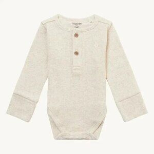 NWT - ORGANIC cream ribbed bodysuit